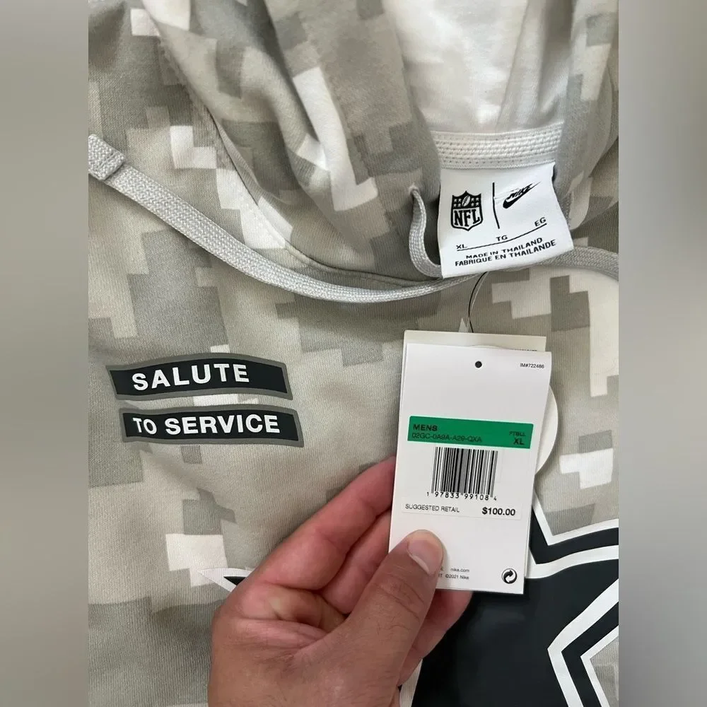 Nike Dallas Cowboys 2024 Salute to Service Hoodie Camo Pullover